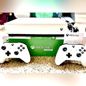 XBOX ONE S 1TB DIGITAL CONSOLE (2 Pro Controllers Included)